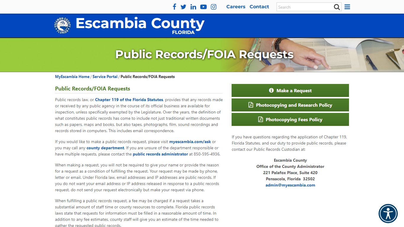 Public Records/FOIA Requests - MyEscambia.com